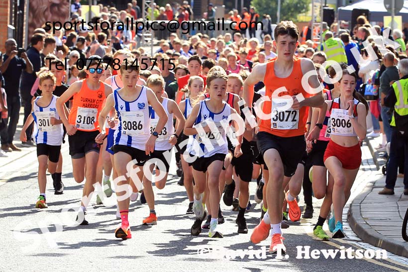 Darlington Junior 3k Road Race, 2023 Darlington 10k Road Race.  Photo: David T. Hewitson/Sports for All Pics